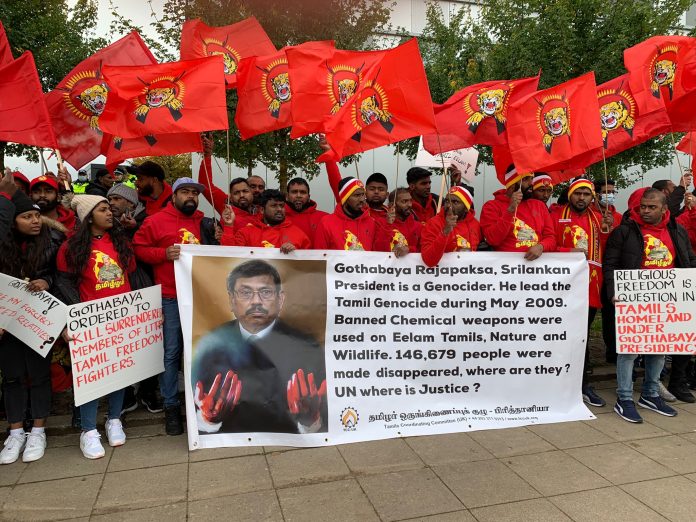 Tamil contro Gotabaya Rajapaksa a Glasgow